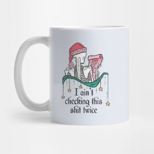 Sassy Santa Skeleton - Naughty & Nice List Mug